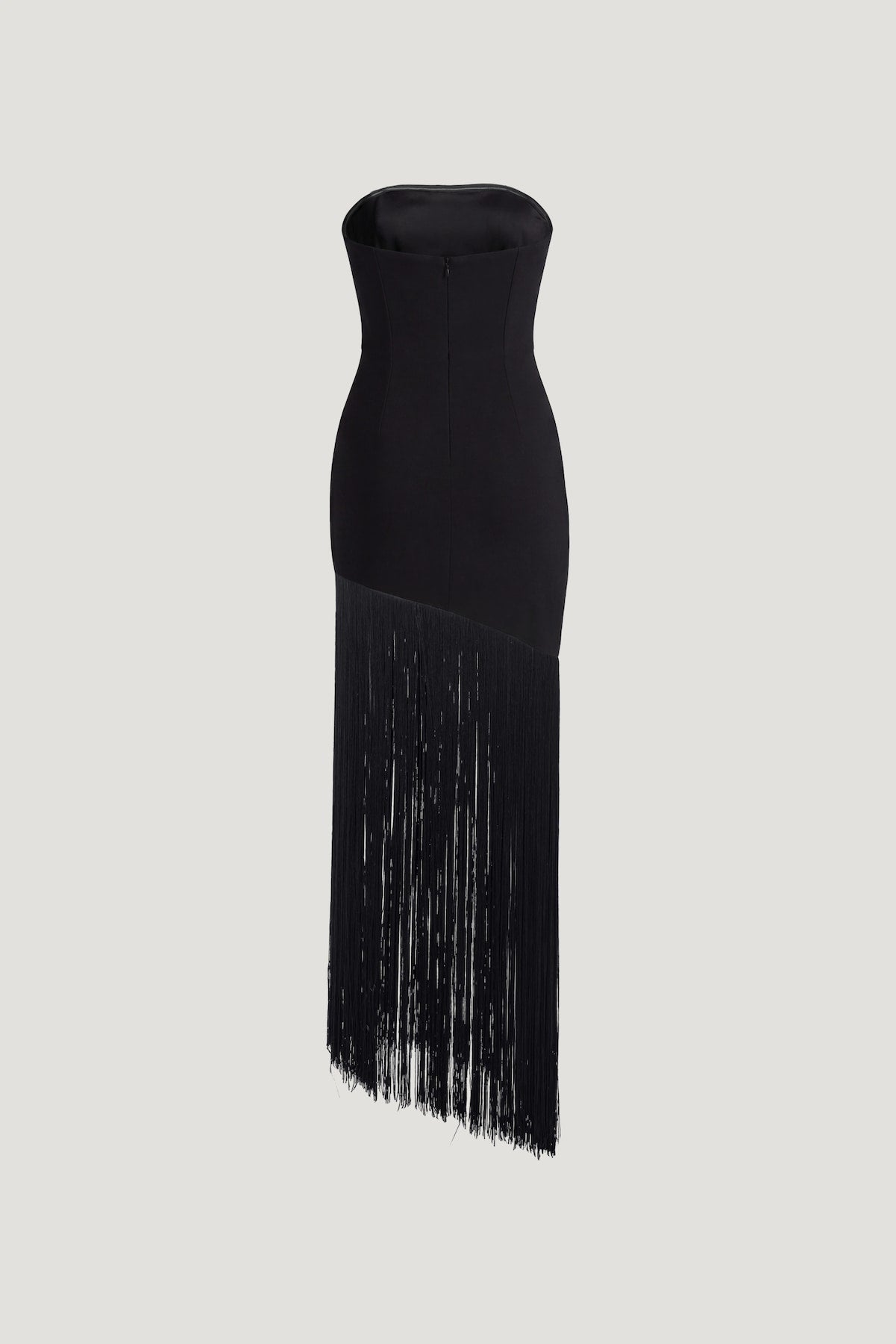 Ponte Fringe Maxi Tube Dress Black - Dynamite