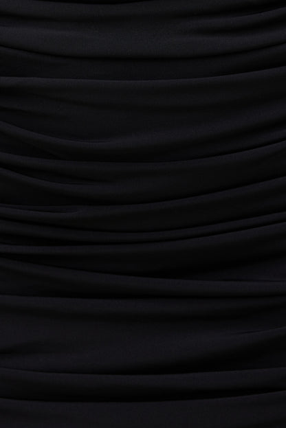 Sculpt Draped Dolman Mini Dress Black - Dynamite