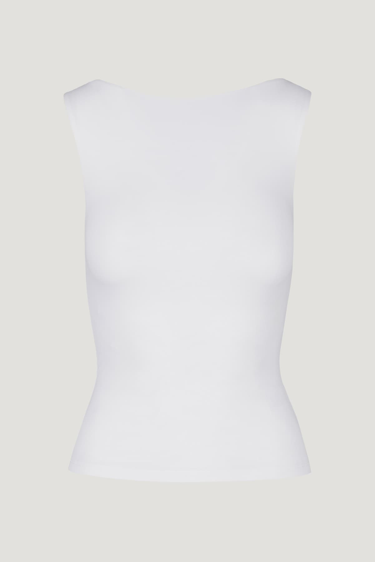 Nola Sculpt Tank Top White - Dynamite