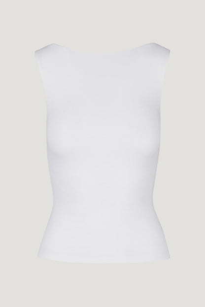 Nola Sculpt Tank Top White - Dynamite