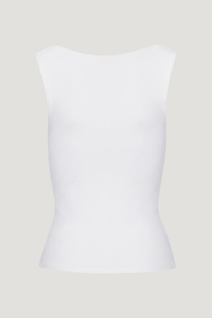 Nola Sculpt Tank Top White - Dynamite
