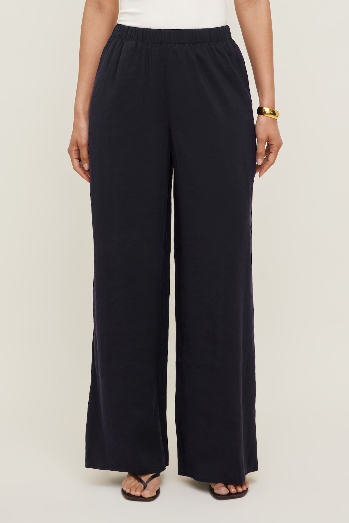Priya Wide Leg Pants Navy - Dynamite