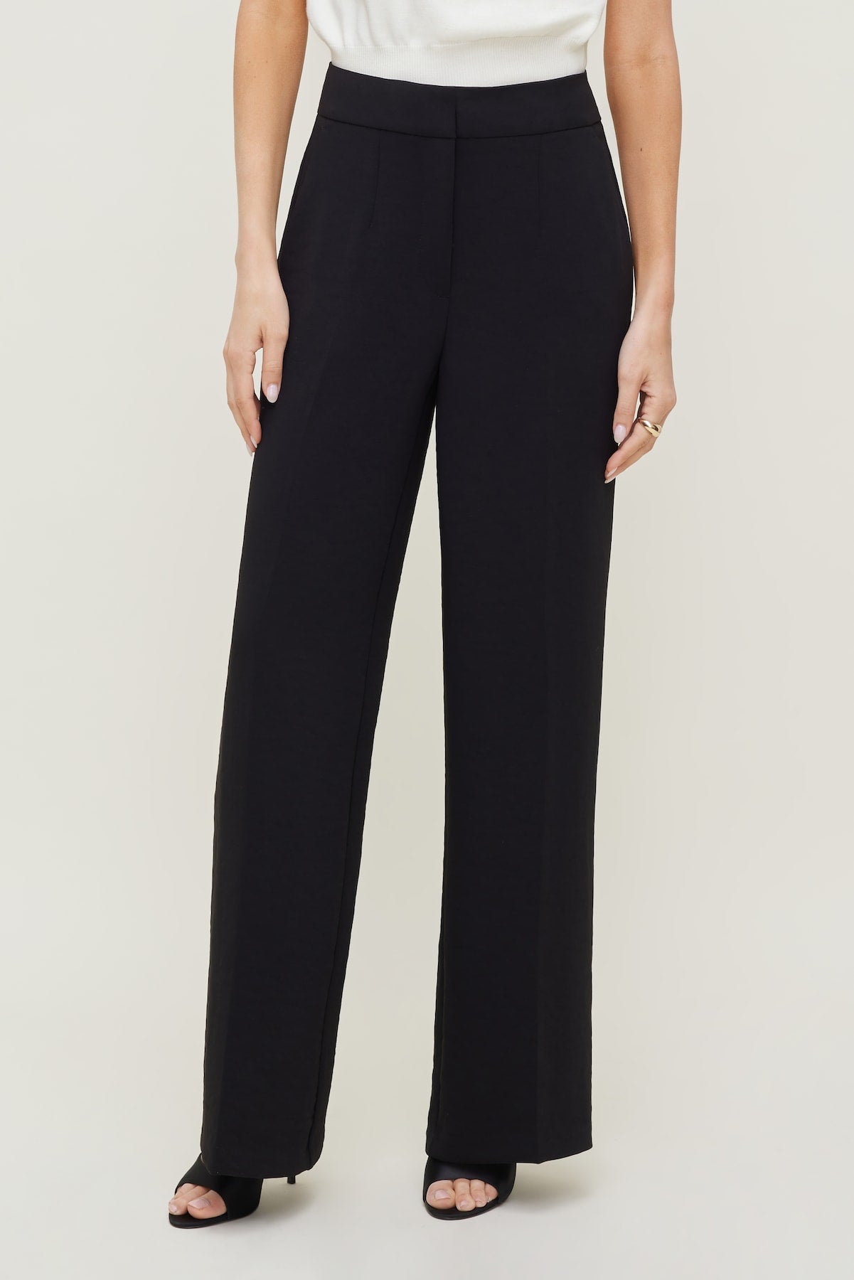 Yasmin Airflow Straight Leg Pants Black - Dynamite