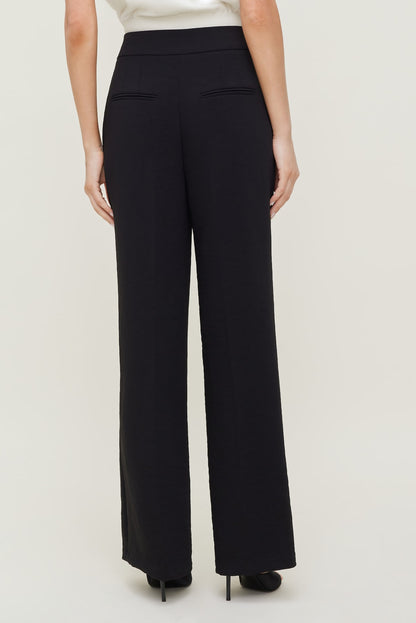 Yasmin Airflow Straight Leg Pants Black - Dynamite
