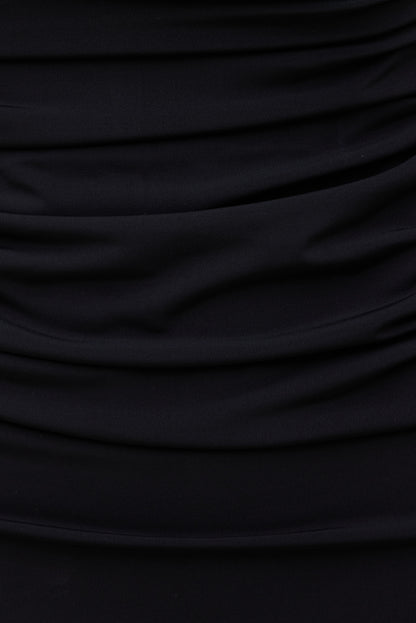 Bria Sculpt Mock Neck Maxi Dress Black - Dynamite