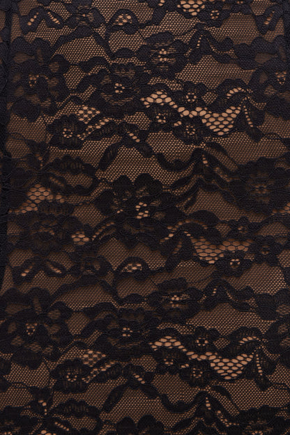 Monet Lace Overlay Maxi Dress Black - Dynamite