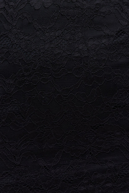 Sheer Side Lace Maxi Dress Black - Dynamite