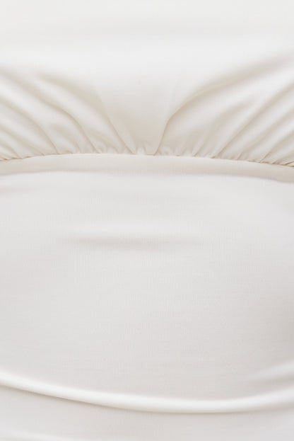 Sculpt Cinched Waist Top White - Dynamite