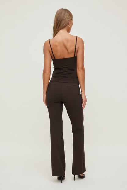 Twisted Cami Top Brown - Dynamite