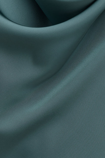 Camila Satin Cowl Halter Neck Blouse Green - Dynamite