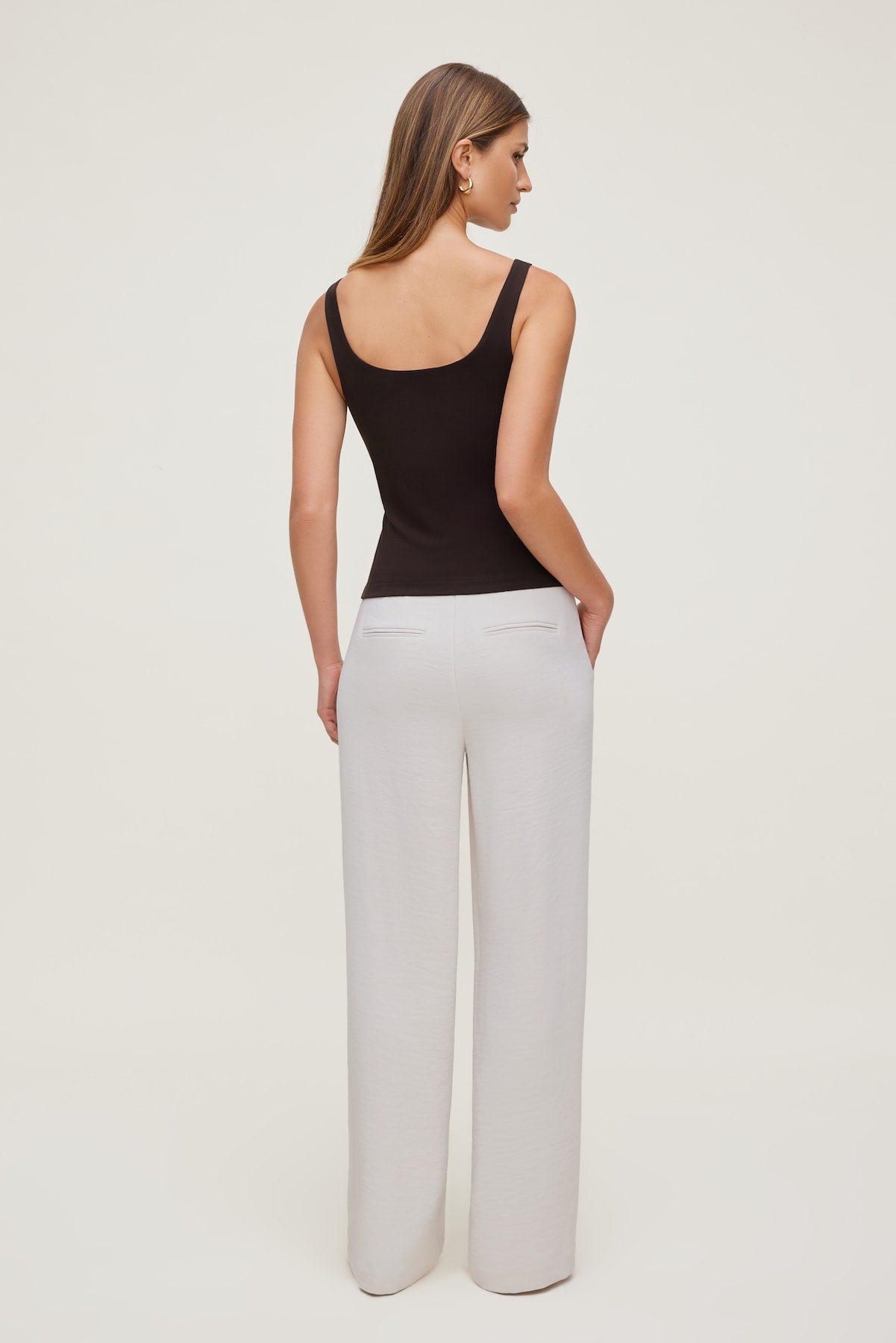 Scoop Neck Tank Top Brown - Dynamite