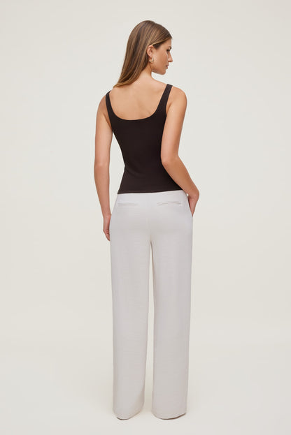 Scoop Neck Tank Top Brown - Dynamite