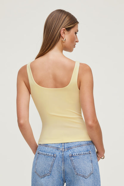Scoop Neck Tank Top Yellow - Dynamite