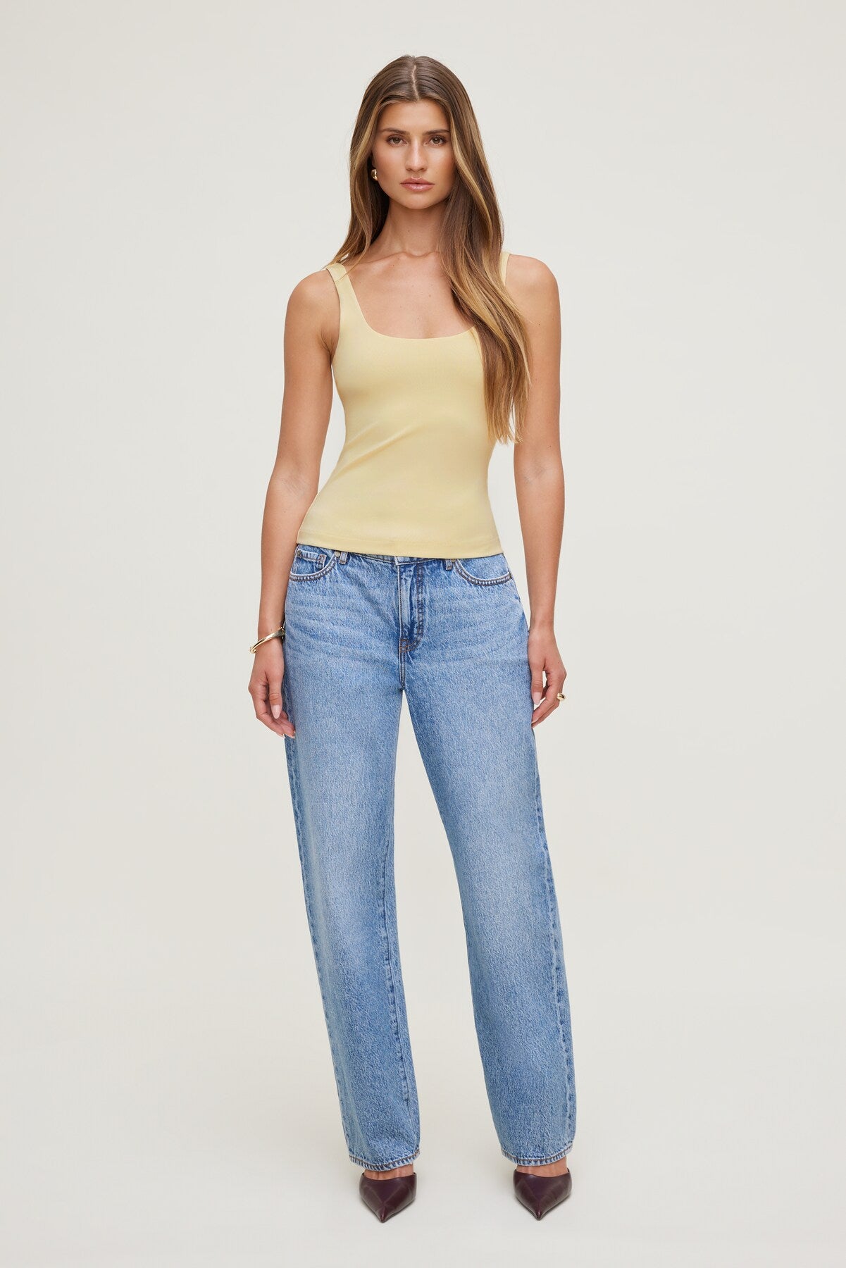 Scoop Neck Tank Top Yellow - Dynamite