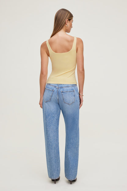 Scoop Neck Tank Top Yellow - Dynamite
