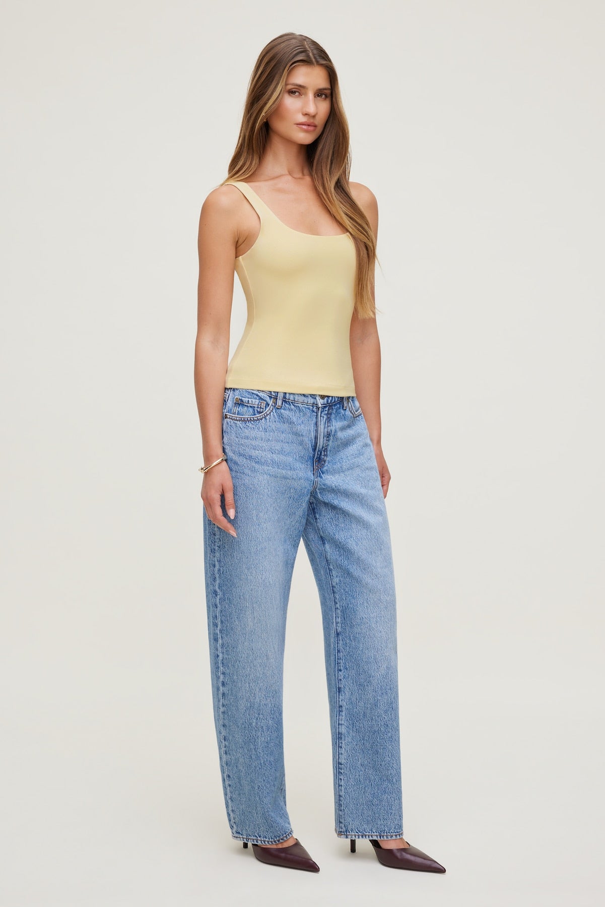 Scoop Neck Tank Top Yellow - Dynamite