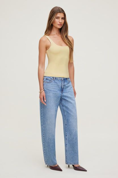 Scoop Neck Tank Top Yellow - Dynamite