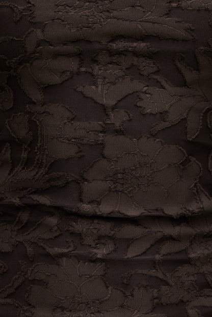 Nola Jacquard Long Sleeve Top Brown - Dynamite