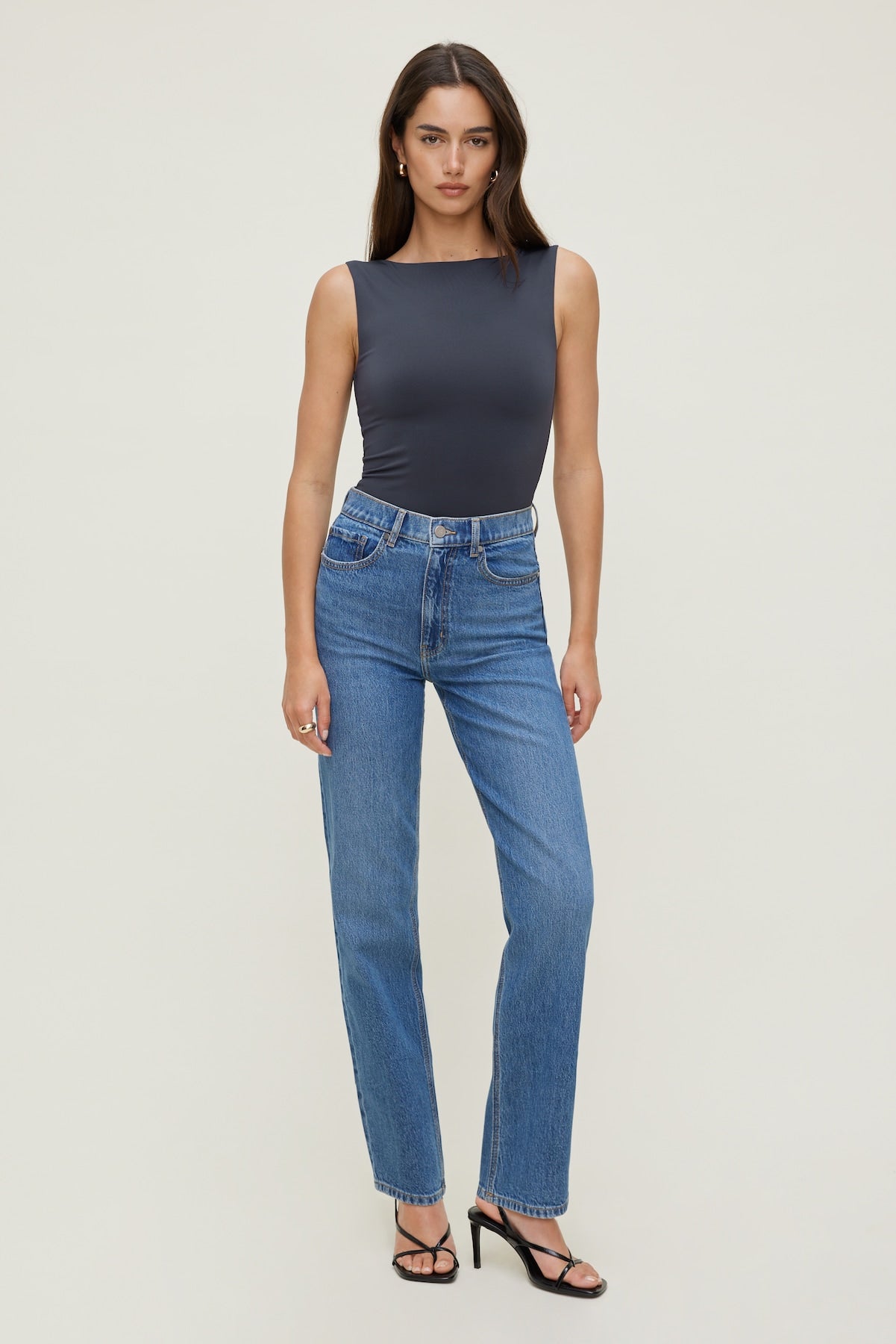 Nola Sculpt Tank Top Blue - Dynamite