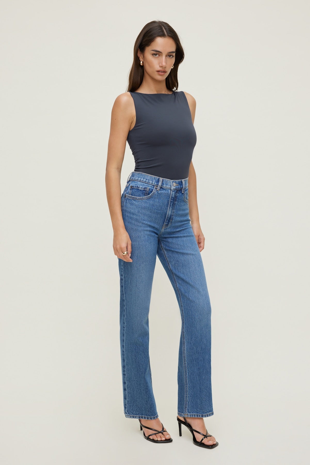 Nola Sculpt Tank Top Blue - Dynamite