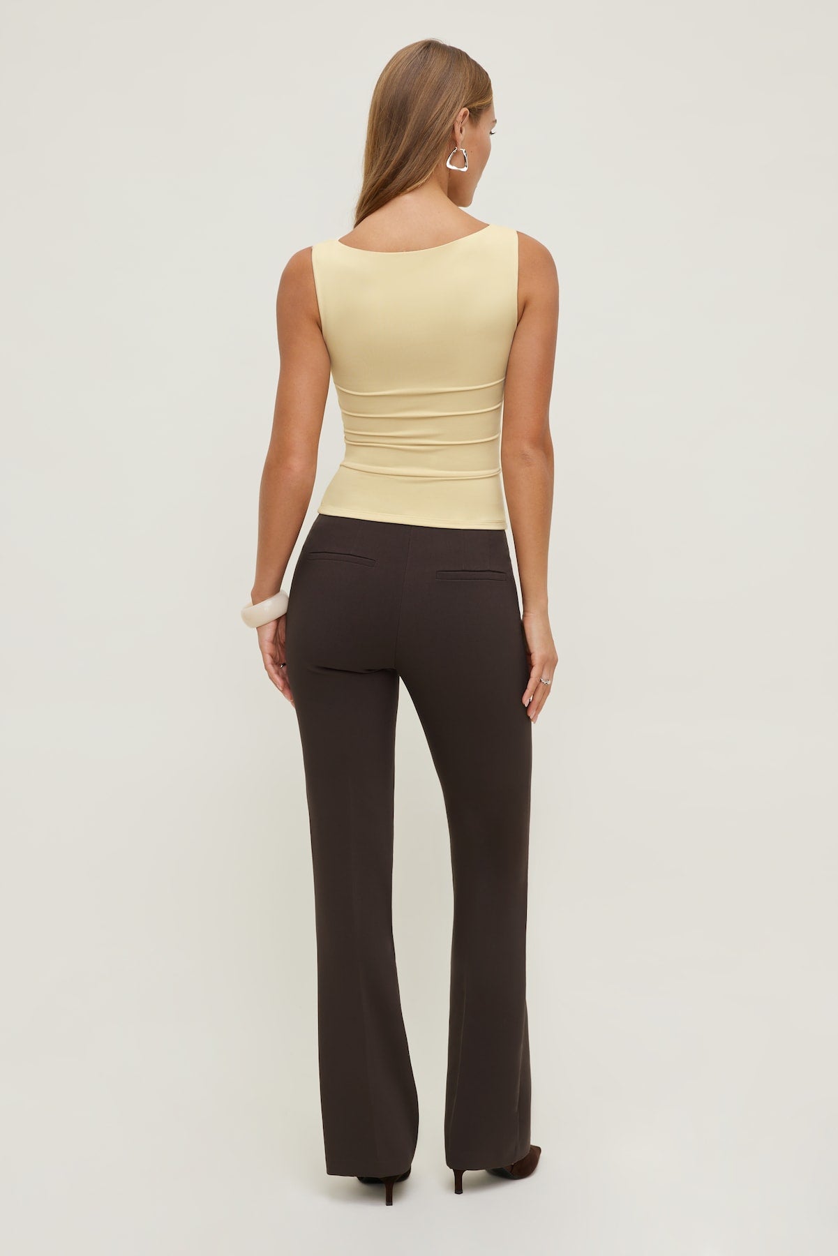 Nola Sculpt Tank Top Yellow - Dynamite