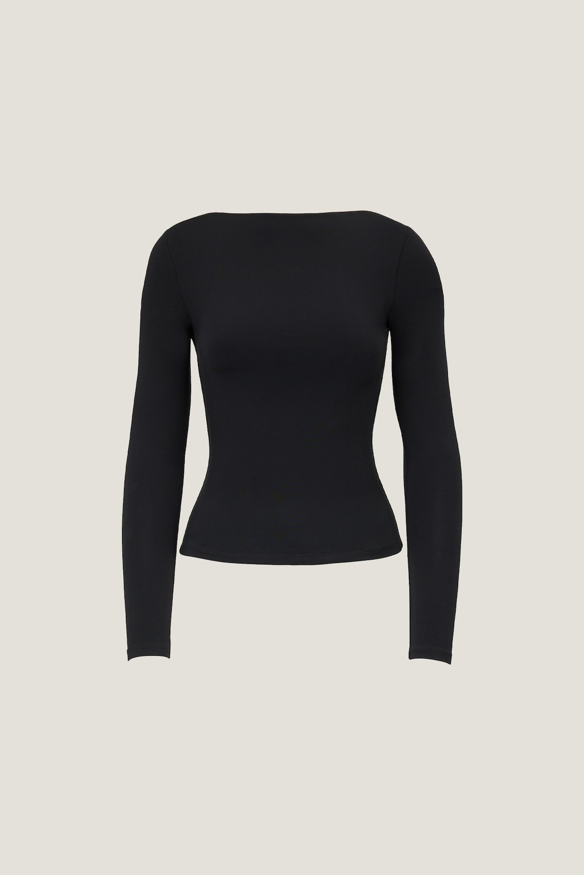 Nola Sculpt Long Sleeve Top Black - Dynamite