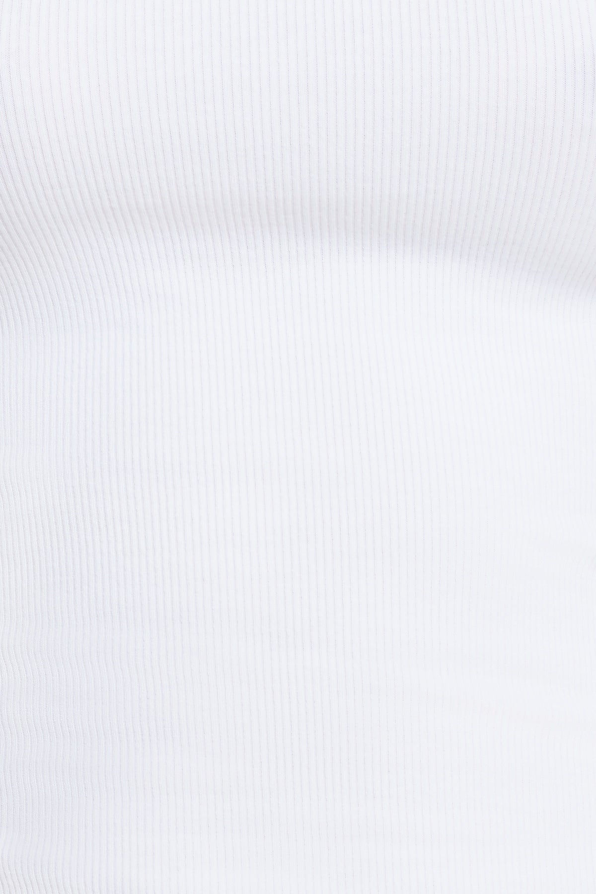 Tedi Ribbed Long Sleeve T Shirt White - Dynamite