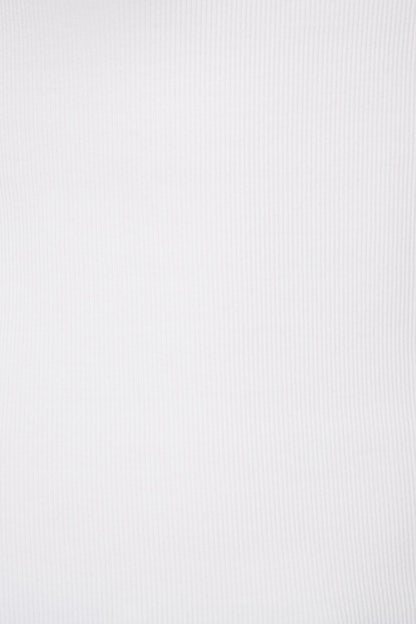 Tedi Ribbed Long Sleeve T Shirt White - Dynamite