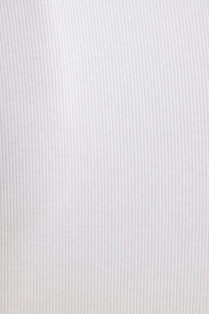 Tedi Ribbed Long Sleeve T Shirt White - Dynamite