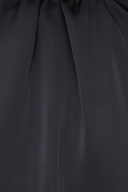 Paloma Bubble Satin Halter Blouse Black - Dynamite