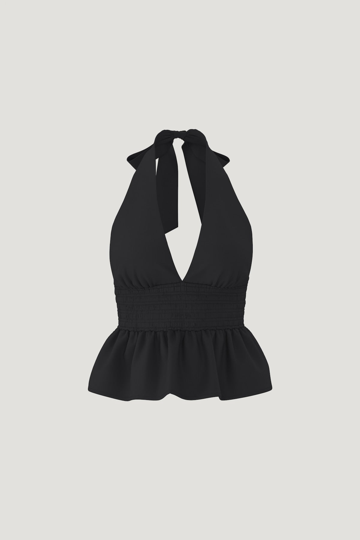 Poplin Halter Top Black - Dynamite