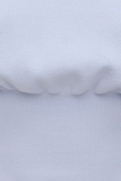 Cinched Boat Neck Sweater Blue - Dynamite