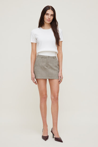 Clara Short Sleeve Sweater White - Dynamite