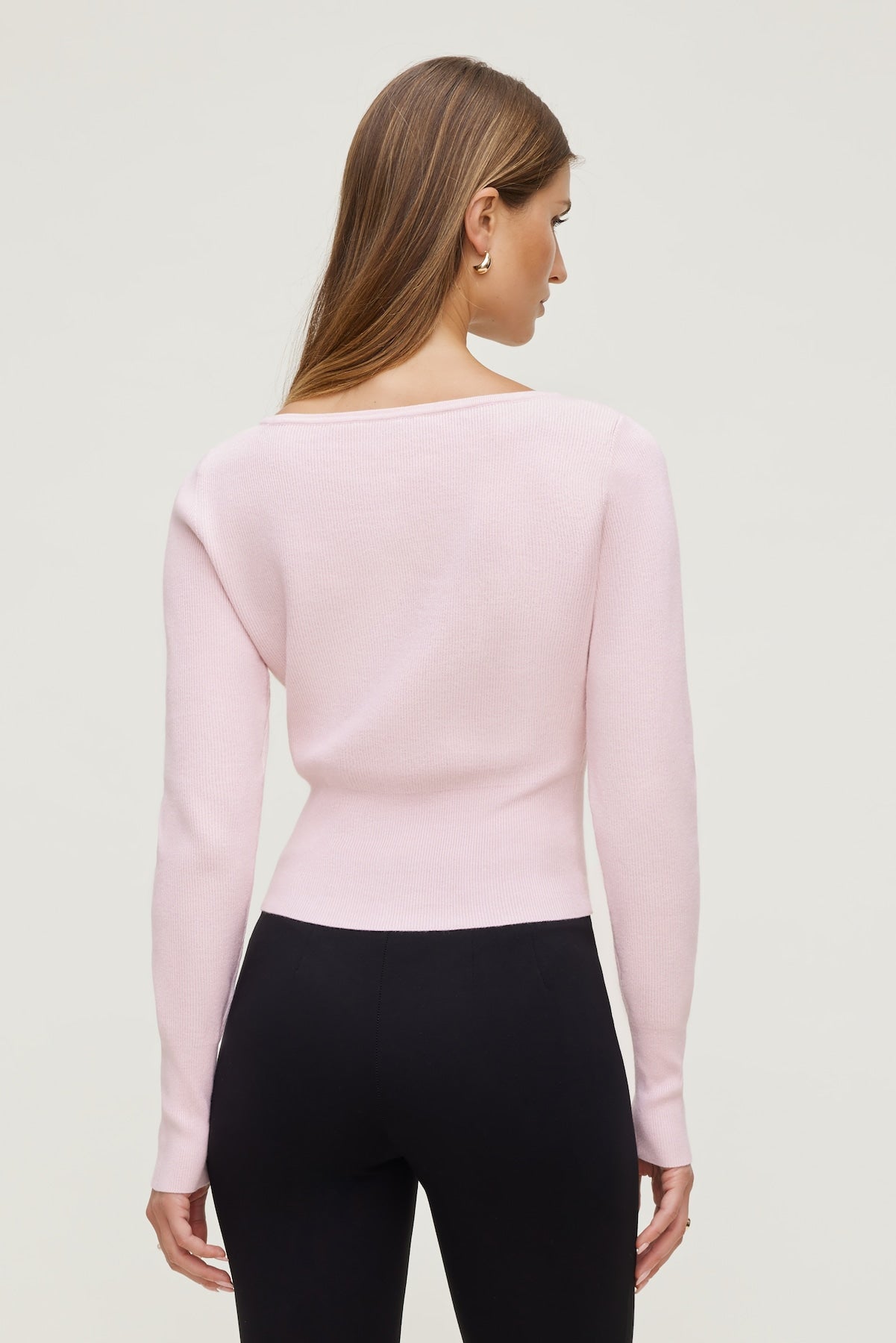 Sara Ribbed Cinch Hem Cardigan Pink - Dynamite