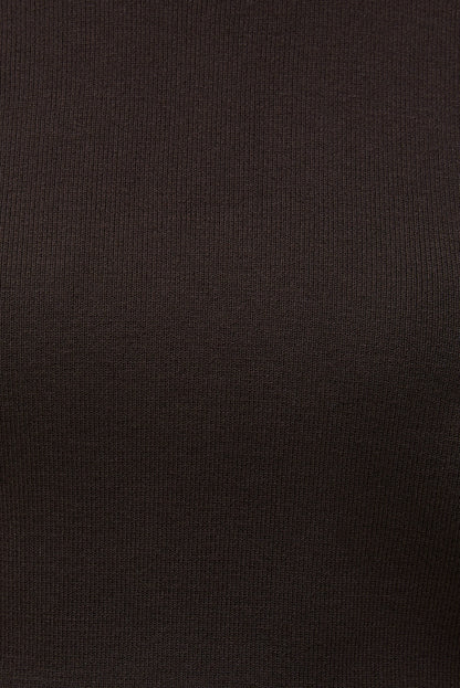 Clara Short Sleeve Sweater Brown - Dynamite
