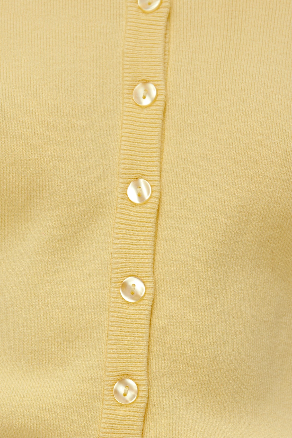 Rebecca Crewneck Cardigan Yellow - Dynamite
