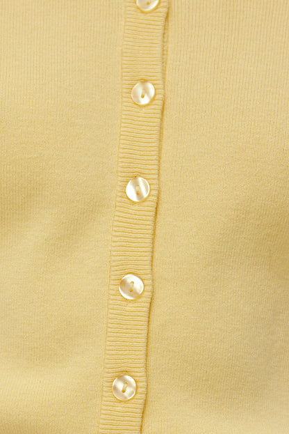 Rebecca Crewneck Cardigan Yellow - Dynamite