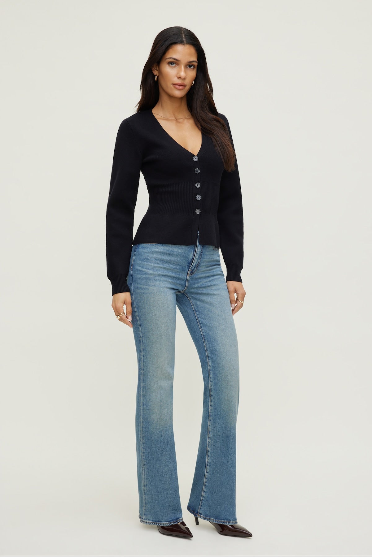 Cinched Waist Cardigan Black - Dynamite