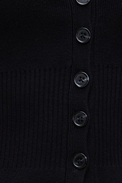 Cinched Waist Cardigan Black - Dynamite