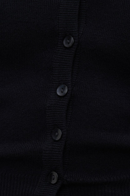 Rebecca Crewneck Cardigan Black - Dynamite