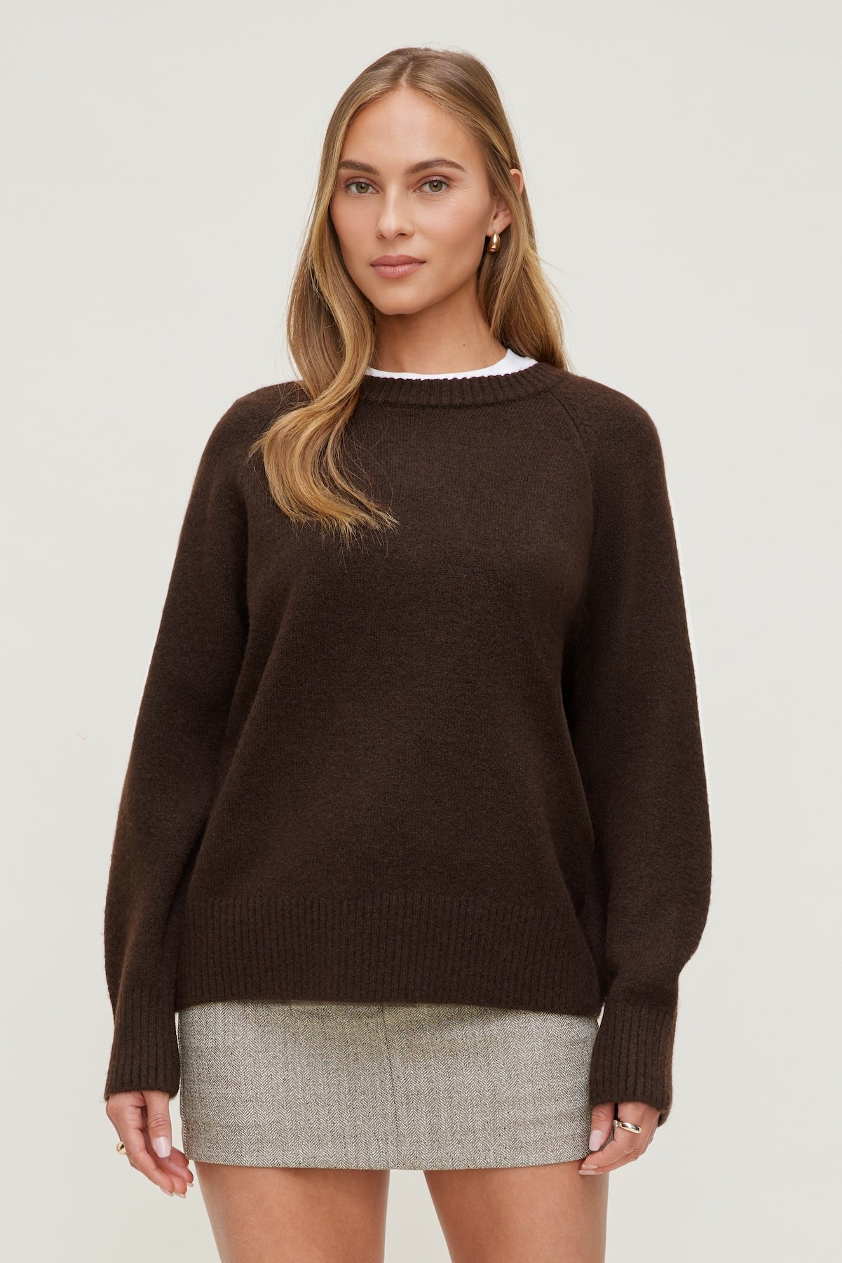 Rory Oversized Sweater Brown - Dynamite