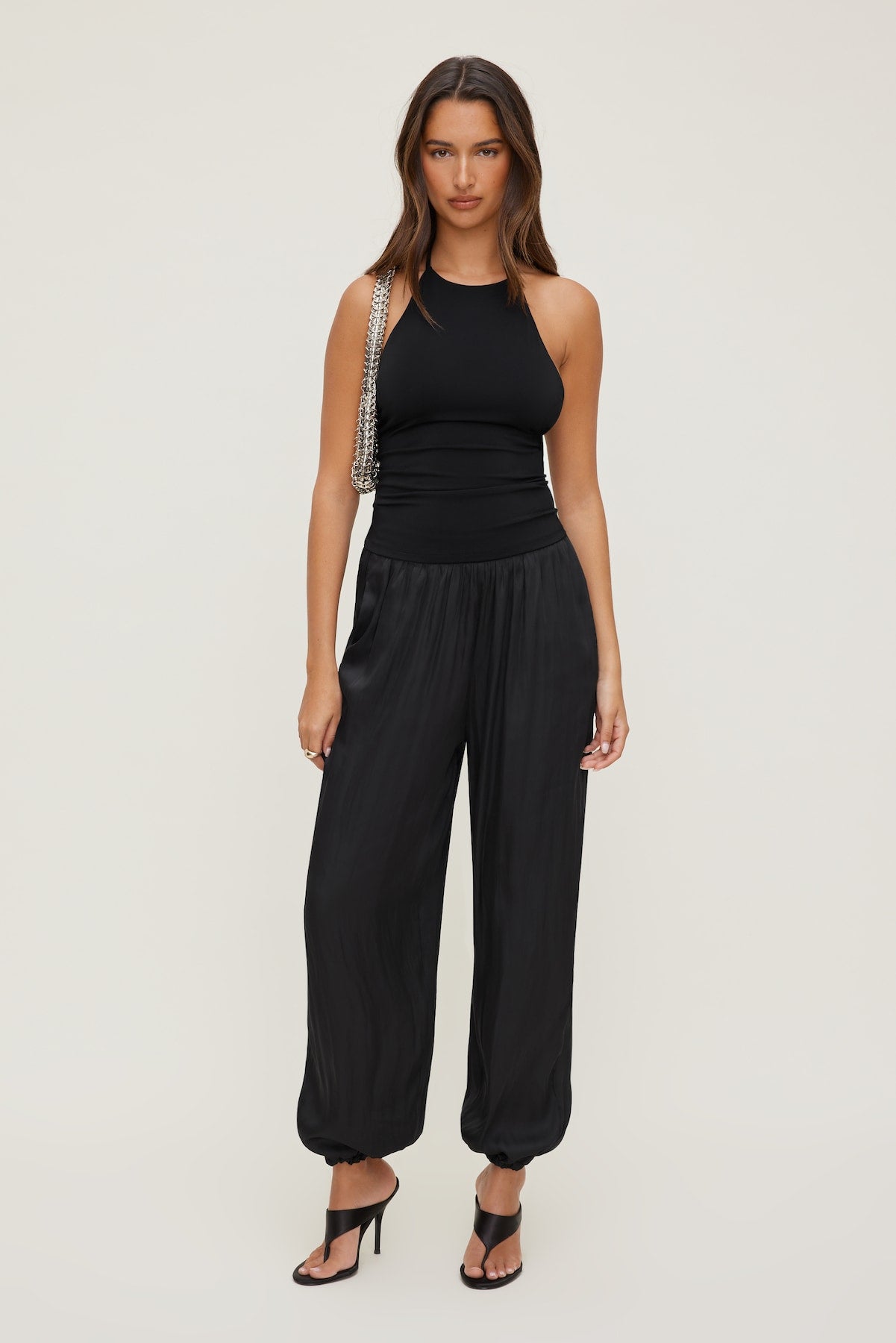 Satin Balloon Pants Black - Dynamite
