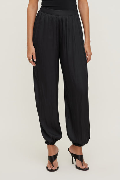 Satin Balloon Pants Black - Dynamite