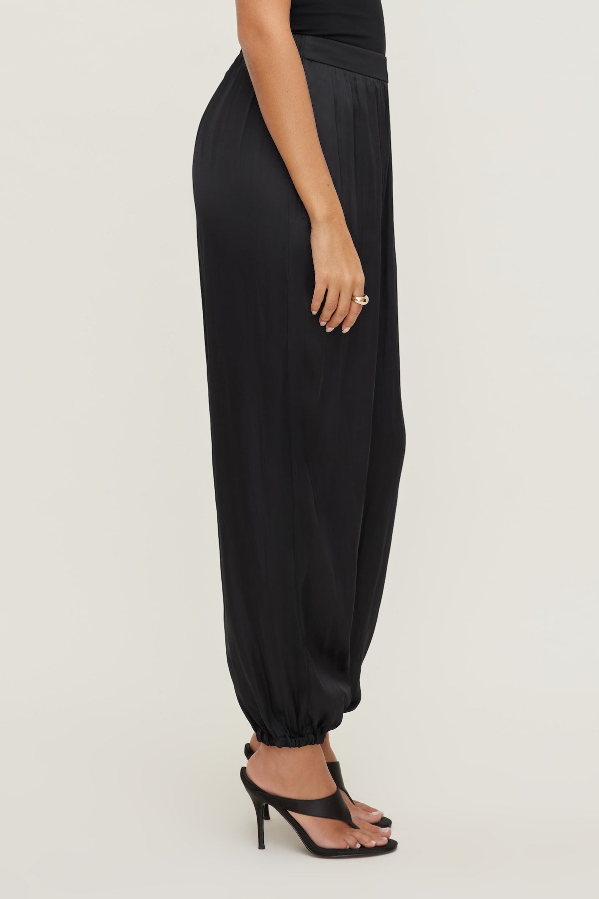 Satin Balloon Pants Black - Dynamite