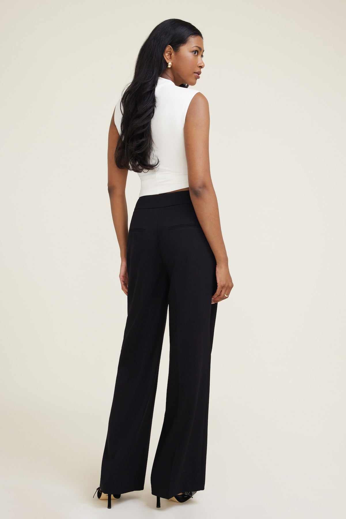 Yasmin Straight Leg Pants Black - Dynamite
