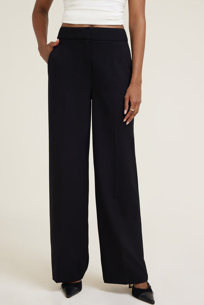 Yasmin Straight Leg Pants Black - Dynamite