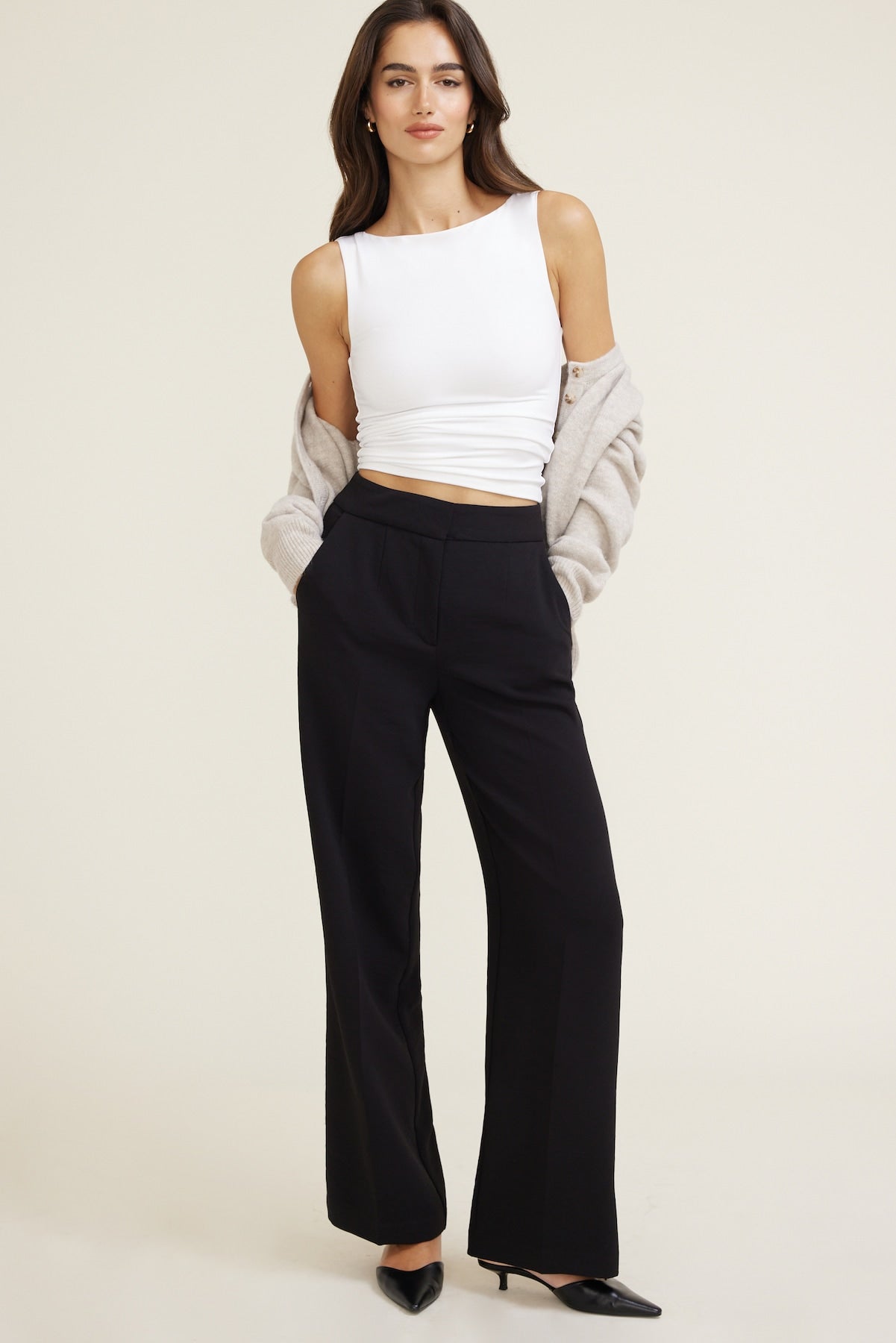 Yasmin Airflow Straight Leg Pants Black - Dynamite