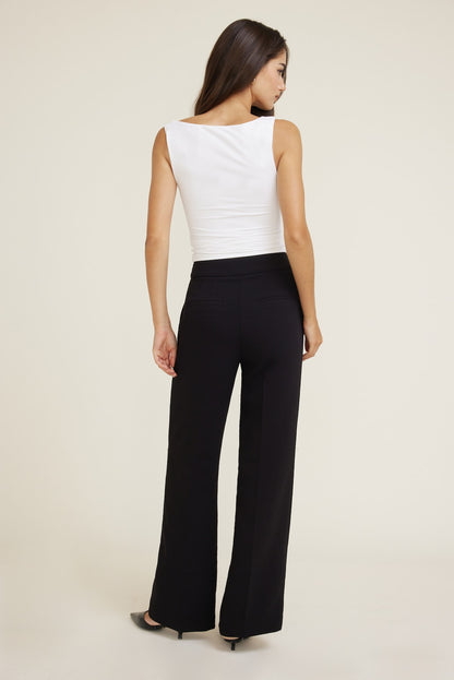 Yasmin Airflow Straight Leg Pants Black - Dynamite