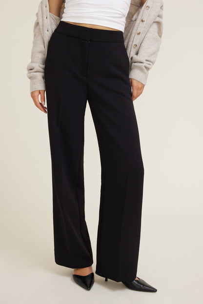 Yasmin Airflow Straight Leg Pants Black - Dynamite