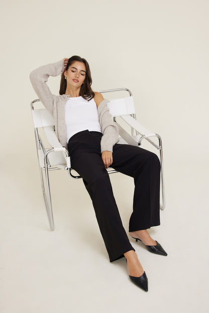 Yasmin Airflow Straight Leg Pants Black - Dynamite